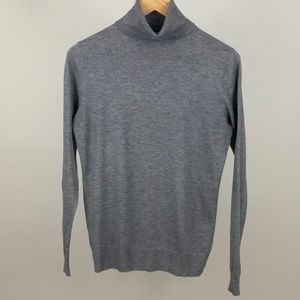 Ann Taylor Lightweight Gray Turtleneck Sweater—Size S